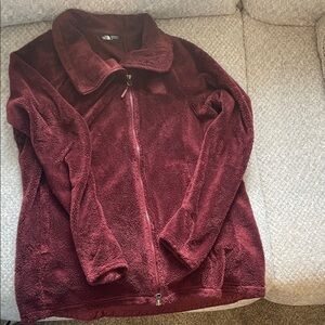 Women's Burgundy Fleece Jacket